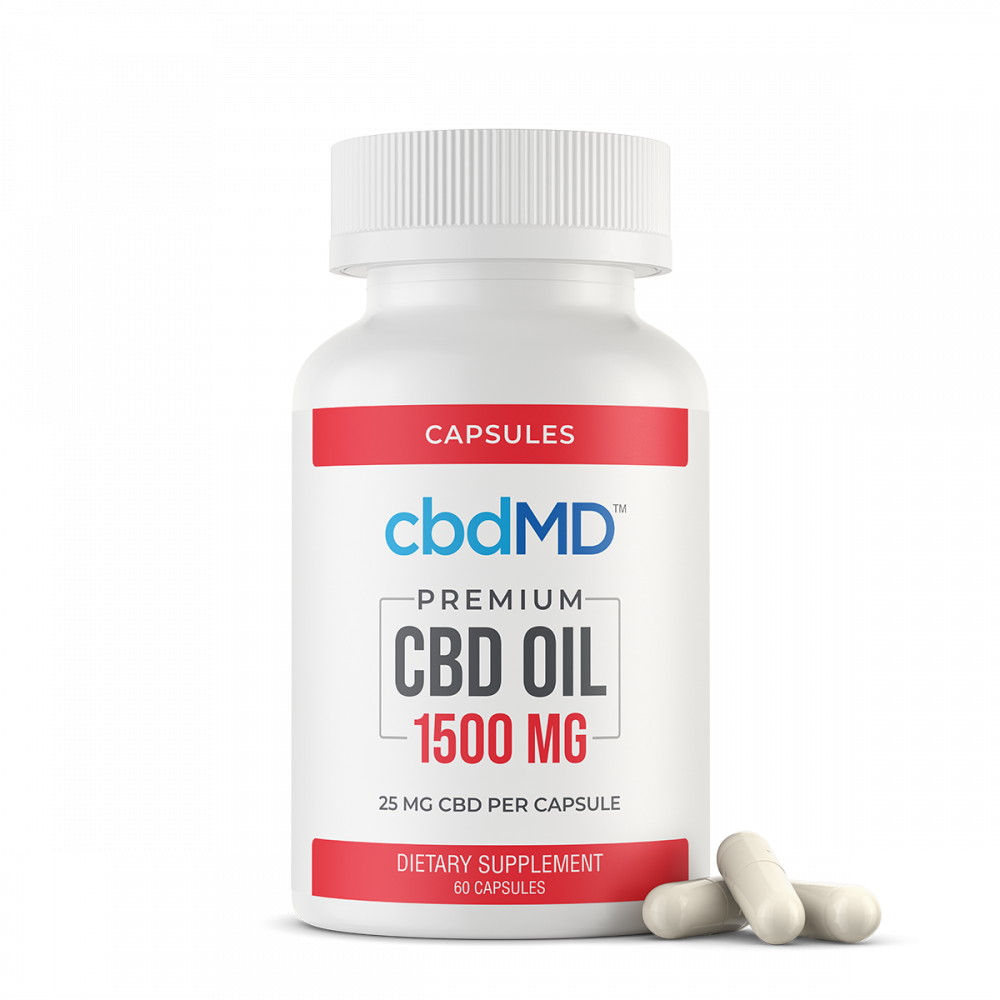 Cápsulas de aceite de CBD - 1500 MG - 60 UNIDADES | CBDMD
