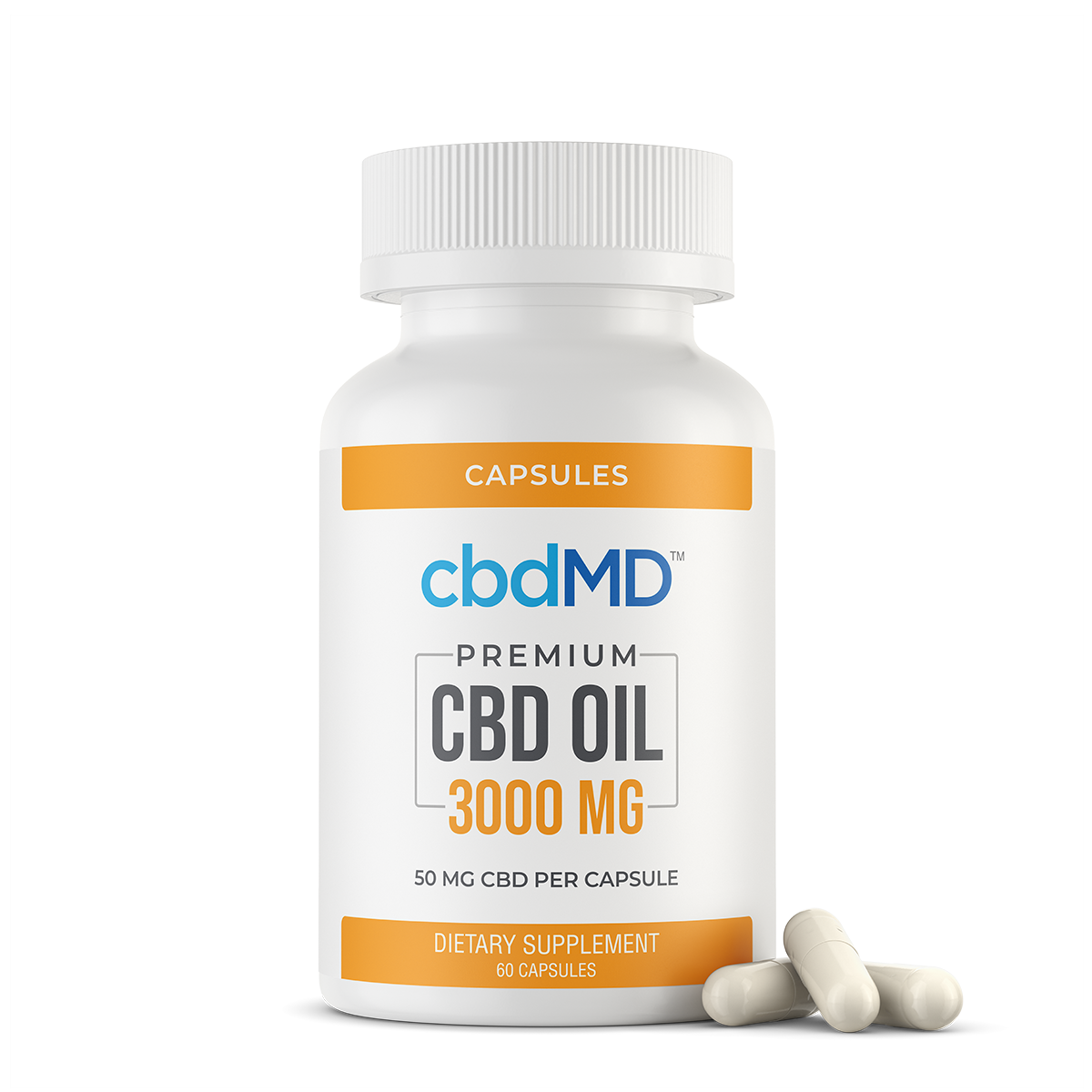 Cápsulas de aceite de CBD - 3000 MG - 60 UNIDADES | CBDMD