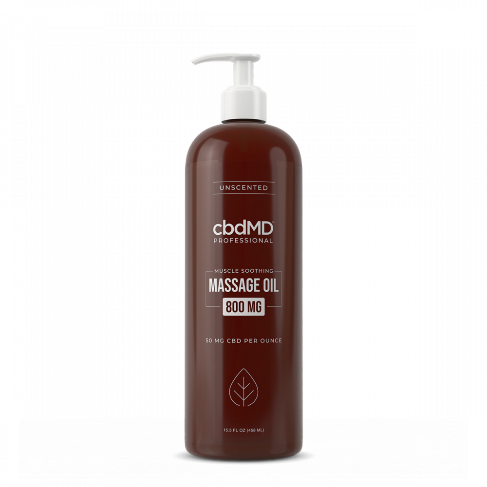 Aceite de CBD para masajes - sin aroma - 16 OZ - 800 MG | CBDMD